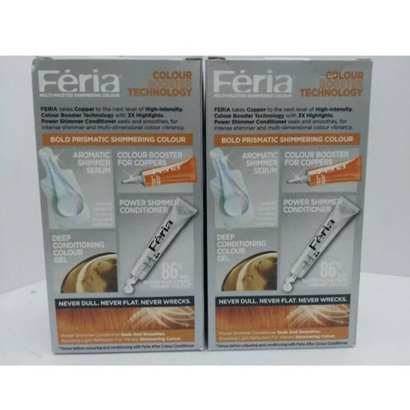 2 X L'OREAL PARIS C74 FERIA POWER COPPER HIGH INTENSITY SHIMMERING COLOUR - Picture 2 of 2